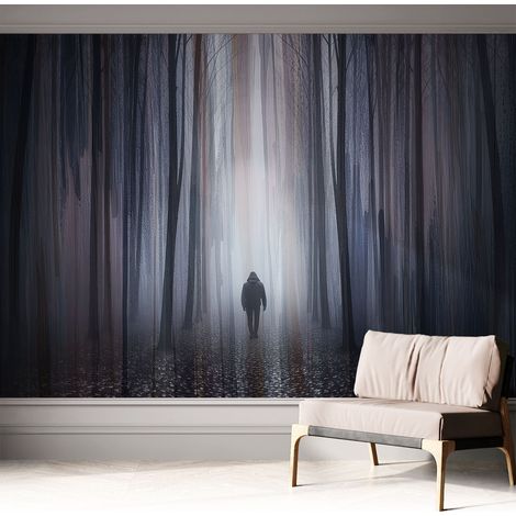 Fotomurale adesivo stickers - per camera da letto - per corridoio - decorazione casa moderna Silenzio della foresta 312x219 cm (1/5)
