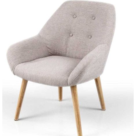 POLTRONA DA INTERNO CON SEDUTA IN TESSUTO 67X66X81 CM COLORE TORTORA