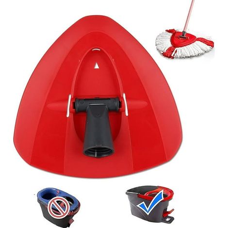 Tête de remplacement rouge pour serpillière rotative, compatibles Vileda triangle et O-Cedar EasyWring (1/5)