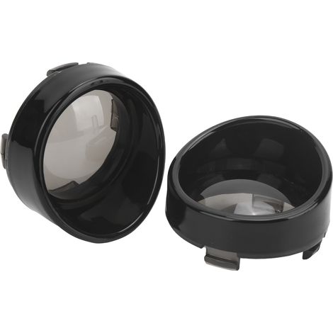 Paar Blinkerblenden, klares, durchscheinendes Glas, Motorradzubehör (1/5)