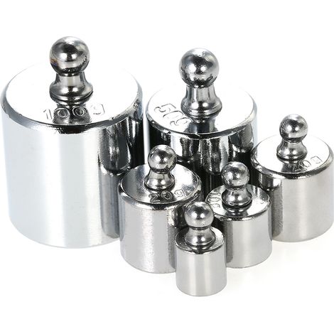 6 pièces poids 5g 10g 2x20g 50g 100g grammes Kit de poids d'étalonnage de précision ensemble Total 200g avec pince à épiler pour Balance (1/5)