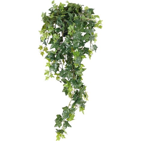 Lierre retombant artificiel en pot, feuillage dense, L 85 cm, D 35 cm