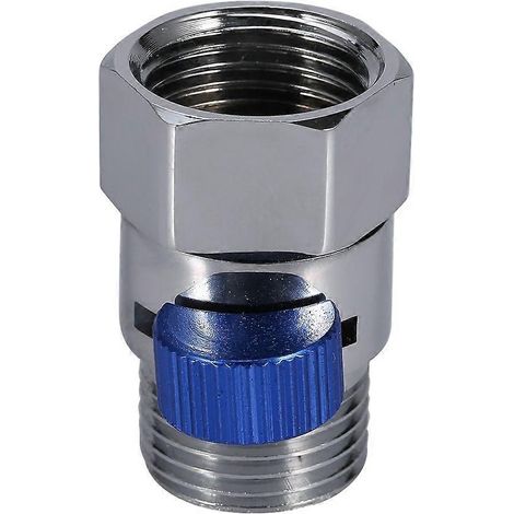 Robinet d'arrêt/régulation de débit 1/2" pour pommeau de douche, douchette de bidet, bleu neuf (1/3)