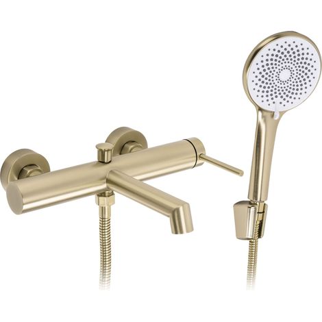 FREISTEHENDE BADEWANNENARMATUR REA FOSS BRUSHED GOLD (1/4)