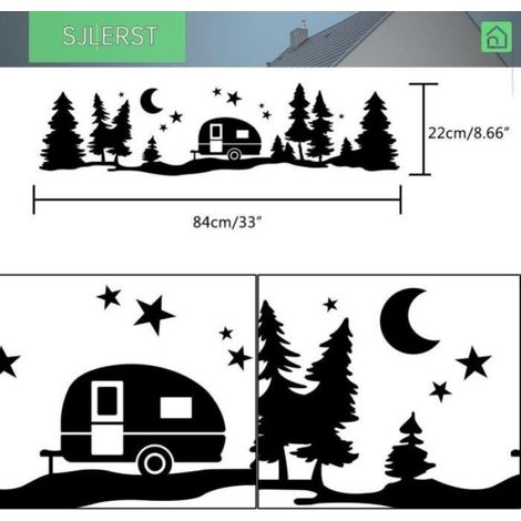 sjlerst Stickers auto en vinyle design forêt d'arbres pour décorer la voiture (1/3)