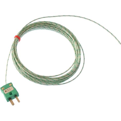 Thermocouple type K Ø 1/0.508mm, +350°C max à Fiche mâle miniature ( Prix pour 1 )