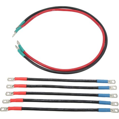 Ensemble 7 câbles batterie calibre 4 AWG longueurs 35,5cm 100cm 105cm pour Club Car DS Precedent 48V depuis 1994 (1/5)