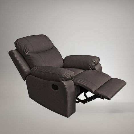 Fauteuil relax en tissu gris - Chicago (1/5)