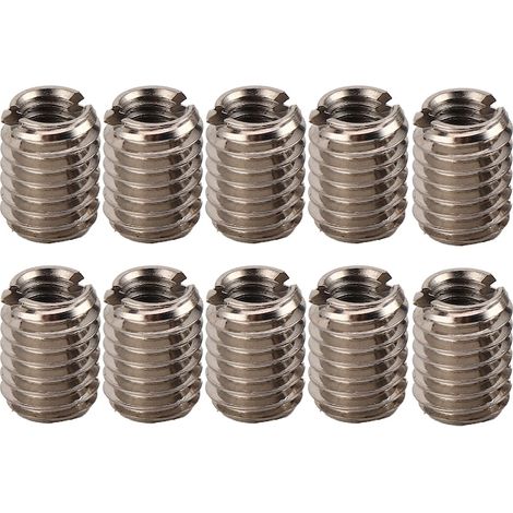 Set 10 bucati insertii filet din otel inoxidabil, Mmgoqqt, filet mama M4x0.7, filet tata M6x1, lungime 8mm (1/4)