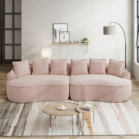 Divano modulare 4 posti senza montaggio chenille OKMYHOME (1/5)