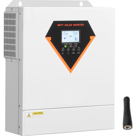 Onduleur Solaire Hybride 3500W, Sinus Pur, 24V DC vers 220/230V AC, Contrôleur MPPT 100A, Chargeur Intégré, pour Système Hors-Réseau, Batteries Plomb ou Lithium. (1/5)