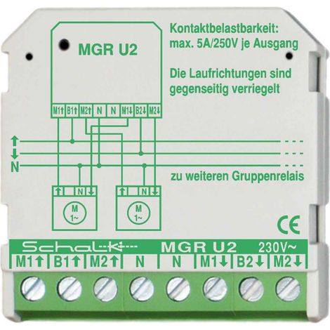 Relais de commande schalk MGR U2 230 volts compact 2 sorties