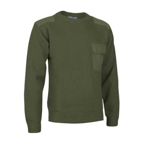 Jersey en tejido punto grueso de cuello redondo  VALENTO Comando L Verde militar