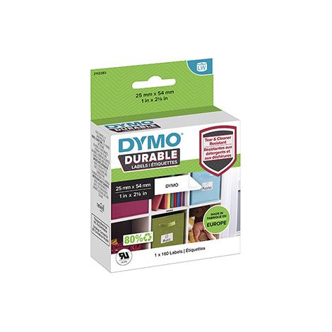 DYMO Hochleistungsetikett DYMO® Original LW 25 x 54 mm (B x H) Polypropylen weiß 350 Etik./Rl. 2 x 350Etik./Pack.