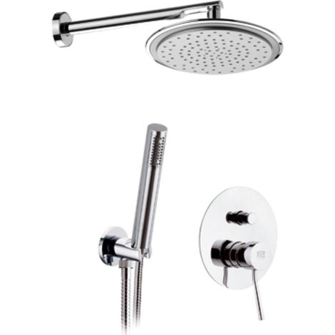 Set doccia con soffione, doccia minimale e miscelatore - serie minimal (1/2)