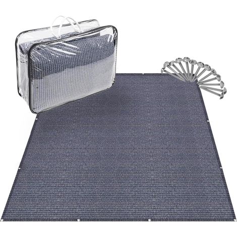 Tapis auvent Caravane,Tapis Camping,Tapis Sol Camping Car,Tapis Sol Tente,avec 13 Sardines Sac Transport,pour (300 300CM) (1/5)