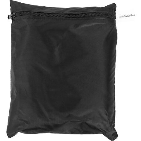 Housse imperméable et antirouille pour chaise longue pliante d'extérieur (extérieur noir 210D, intérieur argenté) (1/5)