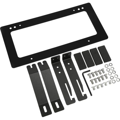 Support de plaque d'immatriculation en alliage d'aluminium noir pour Tesla Model 3 2017-2022, kit de fixation de remplacement robuste (1/5)