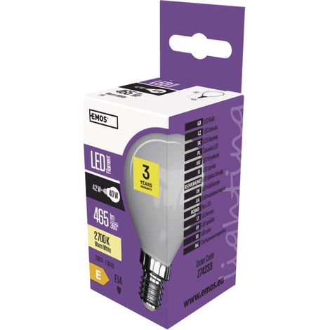 LED-Glühbirne Filament mini Globe milchig E14 4,2W warmweiß (1/5)