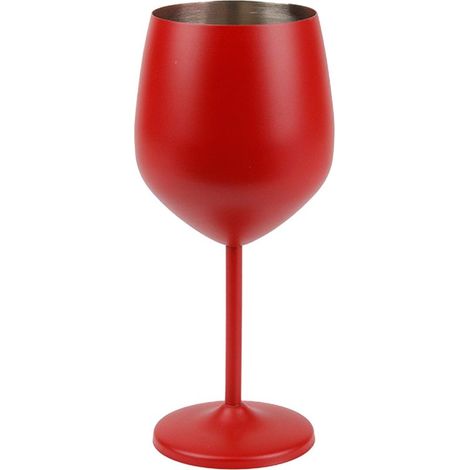Verre À Vin En Acier Inoxydable - 18 Oz - Hauteur 20,5 Cm - Rouge - 1 Pièce (1/5)