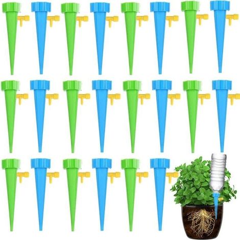 Bouteilles d'irrigation goutte à goutte - Lot de 40 - Irrigation automatique - Plastique PP - Arrosage intérieur et extérieur (1/4)