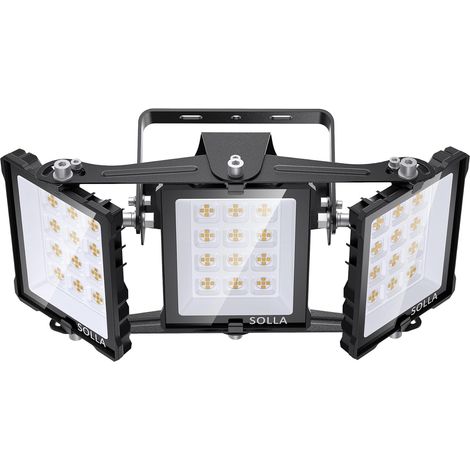 150W Projecteur LED d'extérieur avec capteur de crépuscule à l'aube, 6000K, IP66 Étanche 3 têtes,15000lm, Éclairage de sécurité extérieur, Convient pour la cour, l'entrepôt, le jardin, etc.
