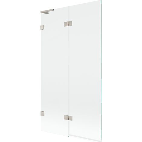 Paroi de baignoire Mexen Lunar L à 2 volets gauche 100 x 150 cm, transparent, nickel brossé - 897L-100-100-97-00-L (1/5)