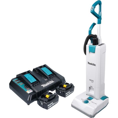 Aspirapolvere a batteria Makita DVC 560 PG2 36 V (2x 18 V) 5 l Brushless + 2x batteria 6,0 Ah + caricabatterie