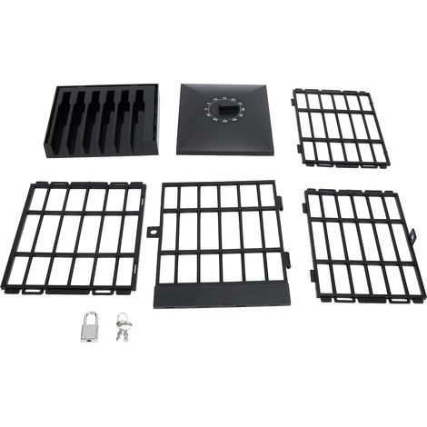 Handybox Caja de Bloqueo para Móviles con Temporizador, Plástico Resistente hasta 6 Dispositivos 15x19x13cm – Ideal para Oficina y Hogar (1/5)