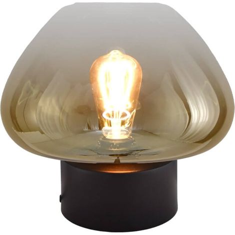 Lampe de table Genua noir avec verre doré Ø 29cm - 4970-05-15-29 (1/3)