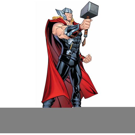 Figurine en carton  Thor Comics avec marteau avengers Disney H 194 CM (1/5)