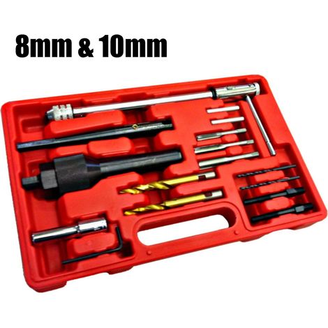 KIT ESTRAZIONE SEPARATORE CANDELETTE ROTTE SPEZZATE CANDELE SMONTAGGIO AUTO 16PZ