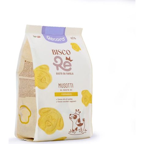 Record Dog Snack Biscore Musotti con Formaggio - Sacco 400 Gr - Snack
