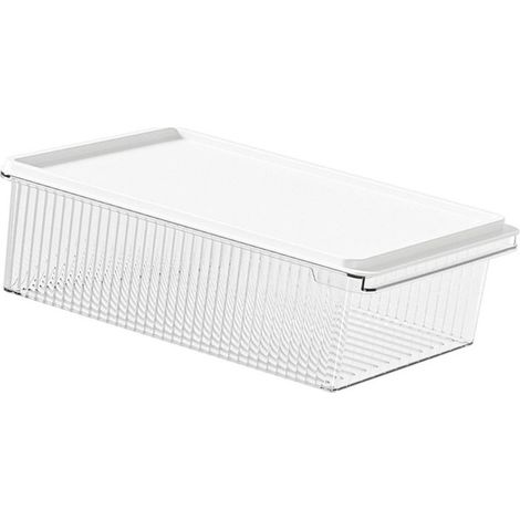 Boîte de Conservation Hermétique, Boîte Plastique avec Couvercle, Organisation du Frigo, Conservation Fraîcheur, 4L, pour Viande et Légumes (1/5)