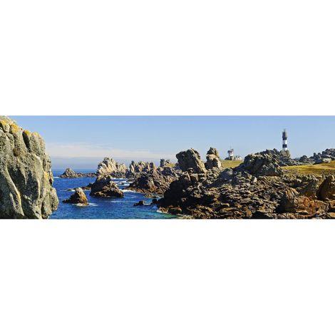 Tableau sur toile Ouessant Bret 30x97 cm - Impression sur Toile Murale Décorative - Image imprimée en HD sur Toile - Toile sur Châssis en Bois FSC - Fabriqué en France (1/4)