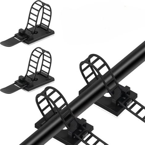 Kabelhalter Schreibtisch Kabelorganizer Kabelbinder Selbstklebender Kabelclip Netzwerkkabel und Kabelorganizer mit fester Basis Selbstklebender C (1/5)