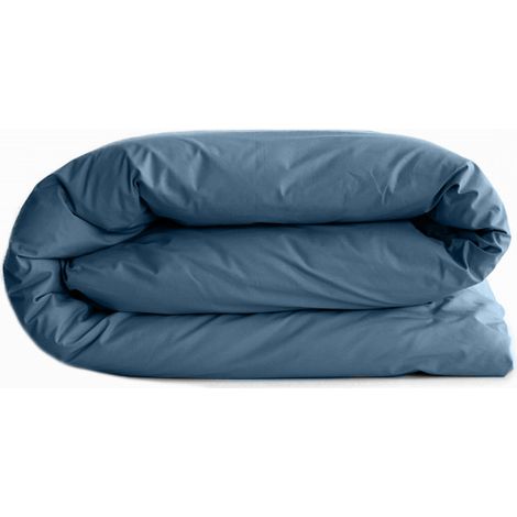 Housse de couette en percale de coton - Manoir - 220 x 240 cm - Bleu marine - Livraison gratuite