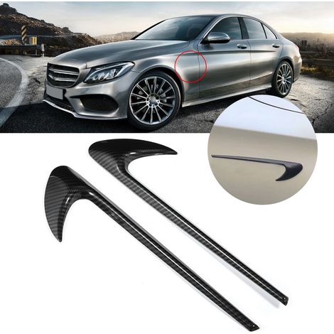 Autocollants décoratifs pour ailes de voiture, style fibre de carbone, compatibles avec les Mercedes-Benz Classe CES CLS W205 W213 (1/5)