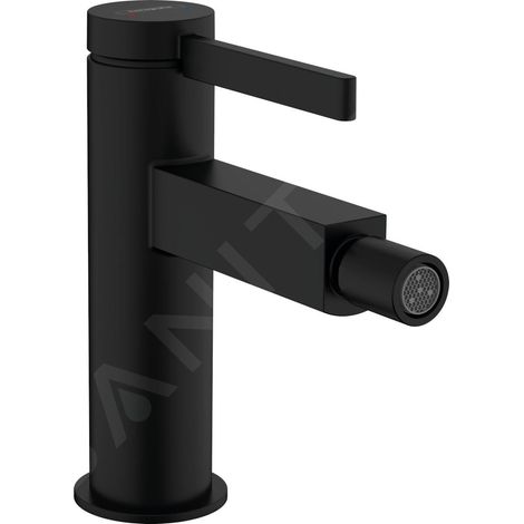 Mitigeur bidet à levier unique FINORIS avec garniture de vidage 1 1/4Z noir mat (1/4)