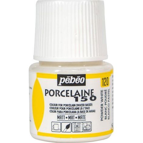 Flacon 45 ml Peinture P150 porcelaine Coloris Mat BLANC POUDRE