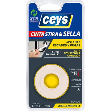 CEYS Stira & Seal Ruban d'étanchéité étanche blanc 1,5 m x 19 mm 507802 (1/2)