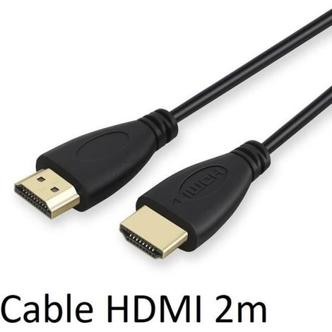 Cable HDMI Male 2m pour TV TCL Console Gold 3D FULL HD 4K Television Ecran 1080p Rallonge
