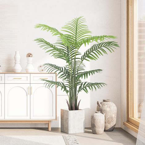 Dripex Palmier artificiel de 120 cm en pot, grande plante artificielle pour salon et bureau (1/5)