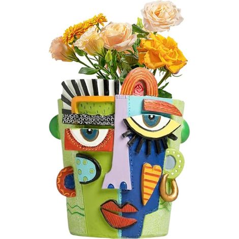 Pot À Fleurs en Forme De Visage - Pots de d'Intérieur à Visage Fantaisistes