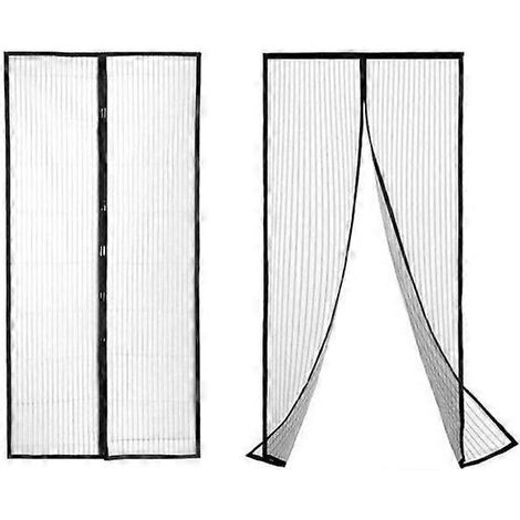 Insect net door 80/90/100 Wide x 210/220 cm Magnetic Mosquito Net Black (1/5)