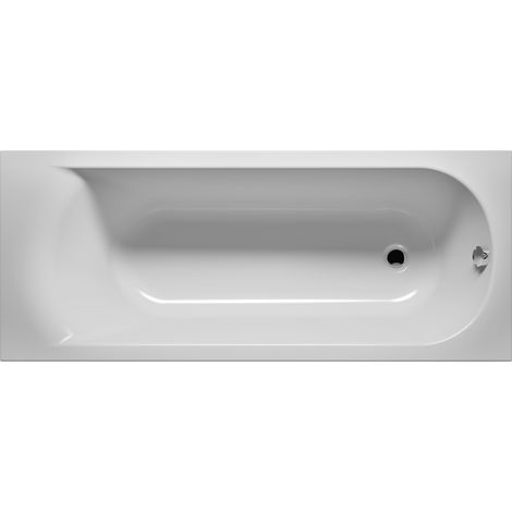 RIHO Miami Bañera rectangular, empotrada, 1 plaza, blanca, (1/2)