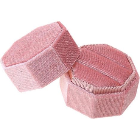 Boîte à bagues, présentoir à bijoux, étui pour alliances, en flanelle (1/5)