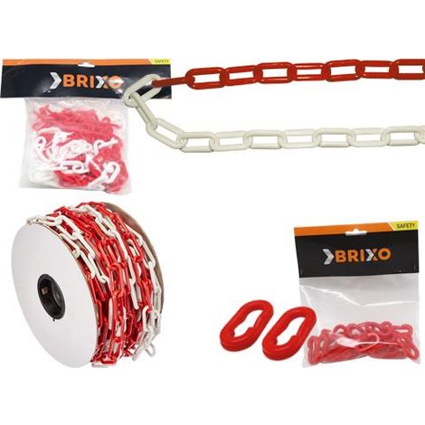 CATENE BRIXO PVC BIANCO/ROSSACF5MT MM 6