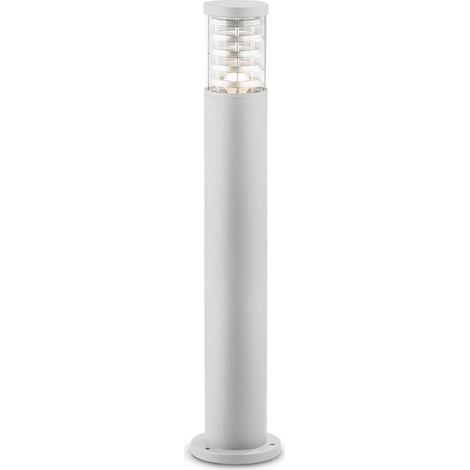 Piantana-Palo Da Esterno Moderna Tronco Alluminio Bianco 1 Luce E27 H80Cm