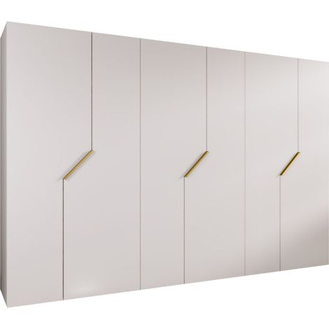 Armario Hartford 596, Blanco, 202x300x52cm, Puertas de armario: Con bisagras, Número de estantes: 0 (1/5)
